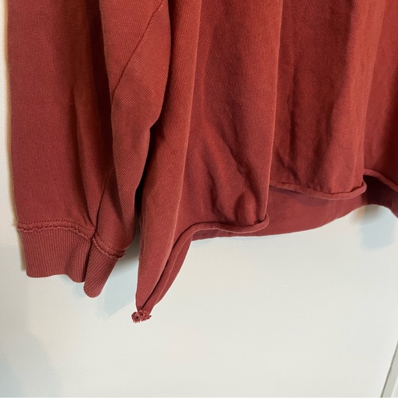 Aerie Rust Lace-Up Hoodie Size S - Picture 4 of 6